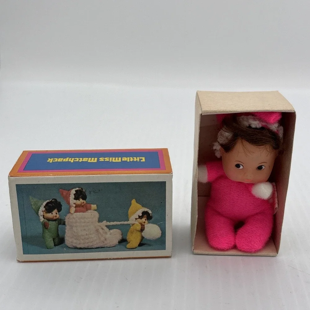 Little Miss Matchpack Doll Pink 1970s Vintage